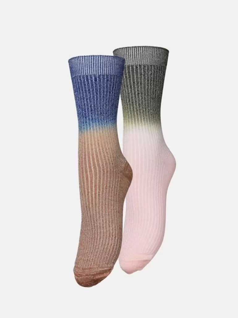 Glimmersokker | BeckSöndergaard Gradiant Glitter Sock 2 Pack