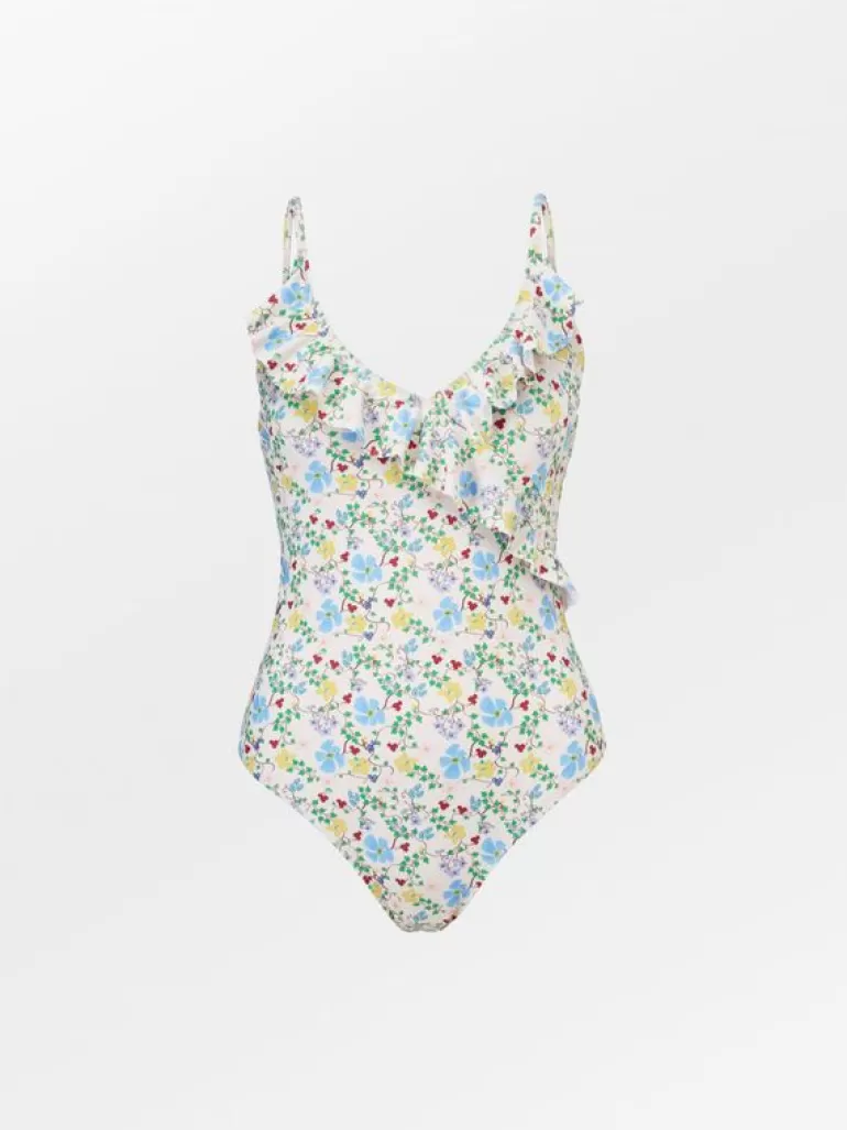 Badedrakt | BeckSöndergaard Ireni Bly Frill Swimsuit