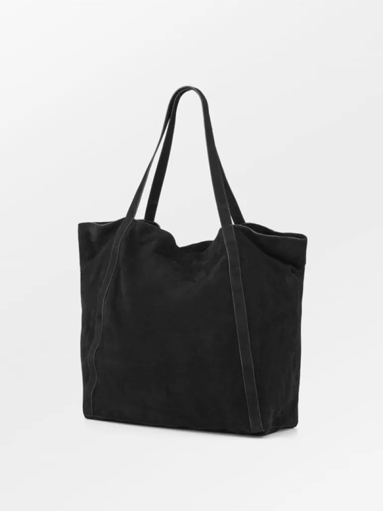 Lærvesker | BeckSöndergaard Suede Eden Bag - Black