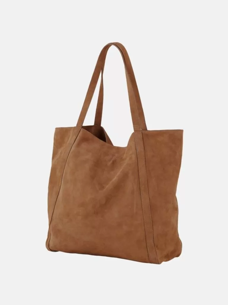 Lærvesker | BeckSöndergaard Suede Eden Bag - Brown