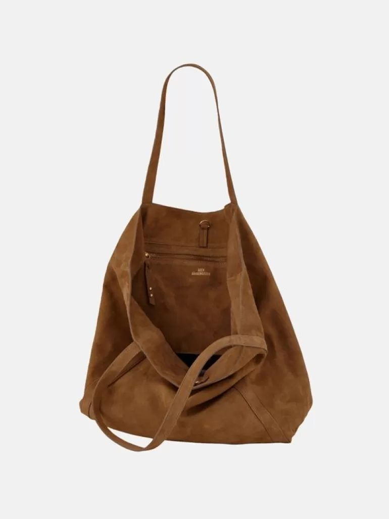 Lærvesker | BeckSöndergaard Suede Eden Bag - Brown