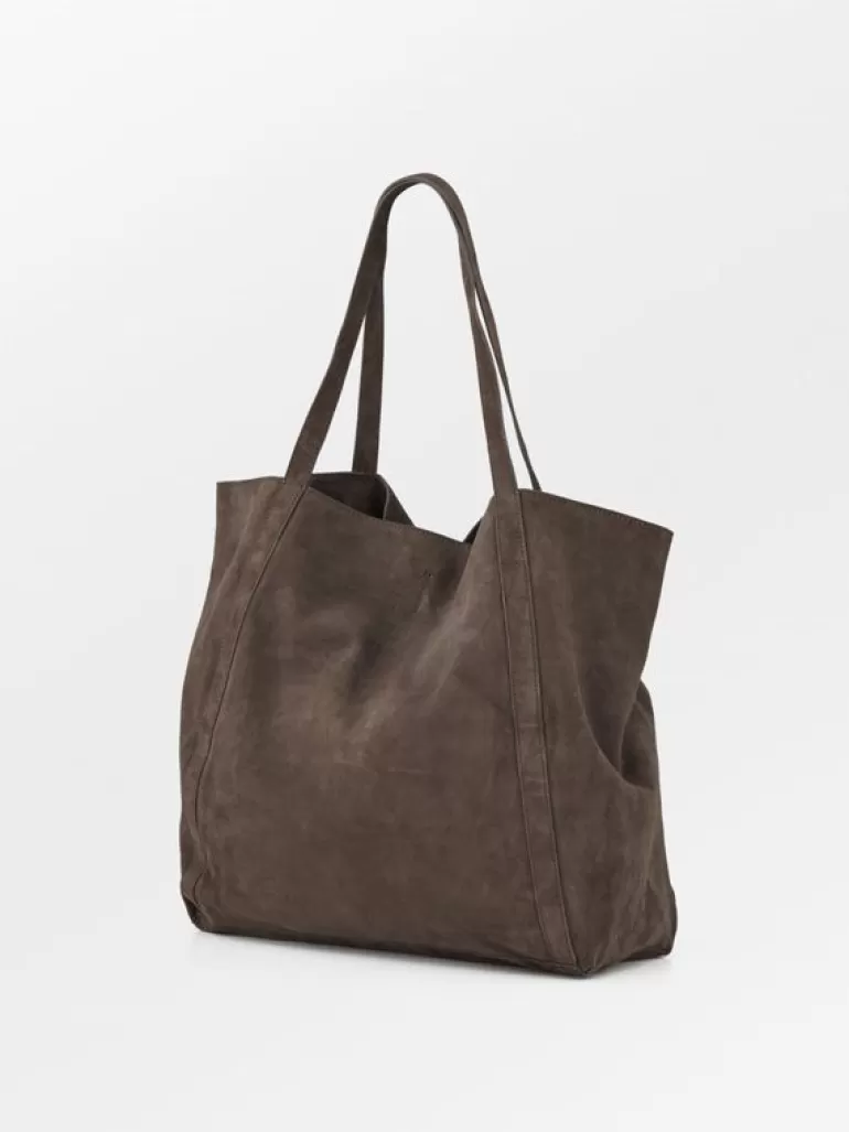 Lærvesker | BeckSöndergaard Suede Eden Bag - Hot Fudge Brown